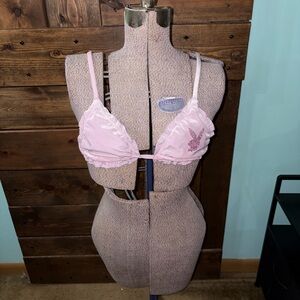 PLAYBOY Pink Rhinestone Bikini Top